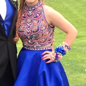 2 piece beaded Jovani prom/formal gown